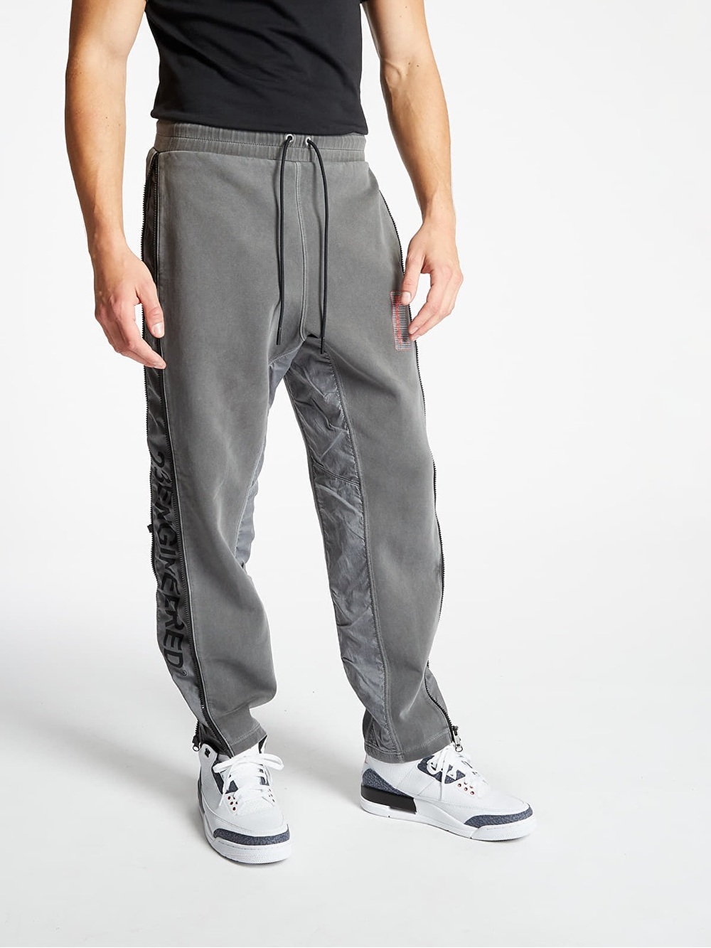 Men's Jordan Gray Drawstring Track Pants